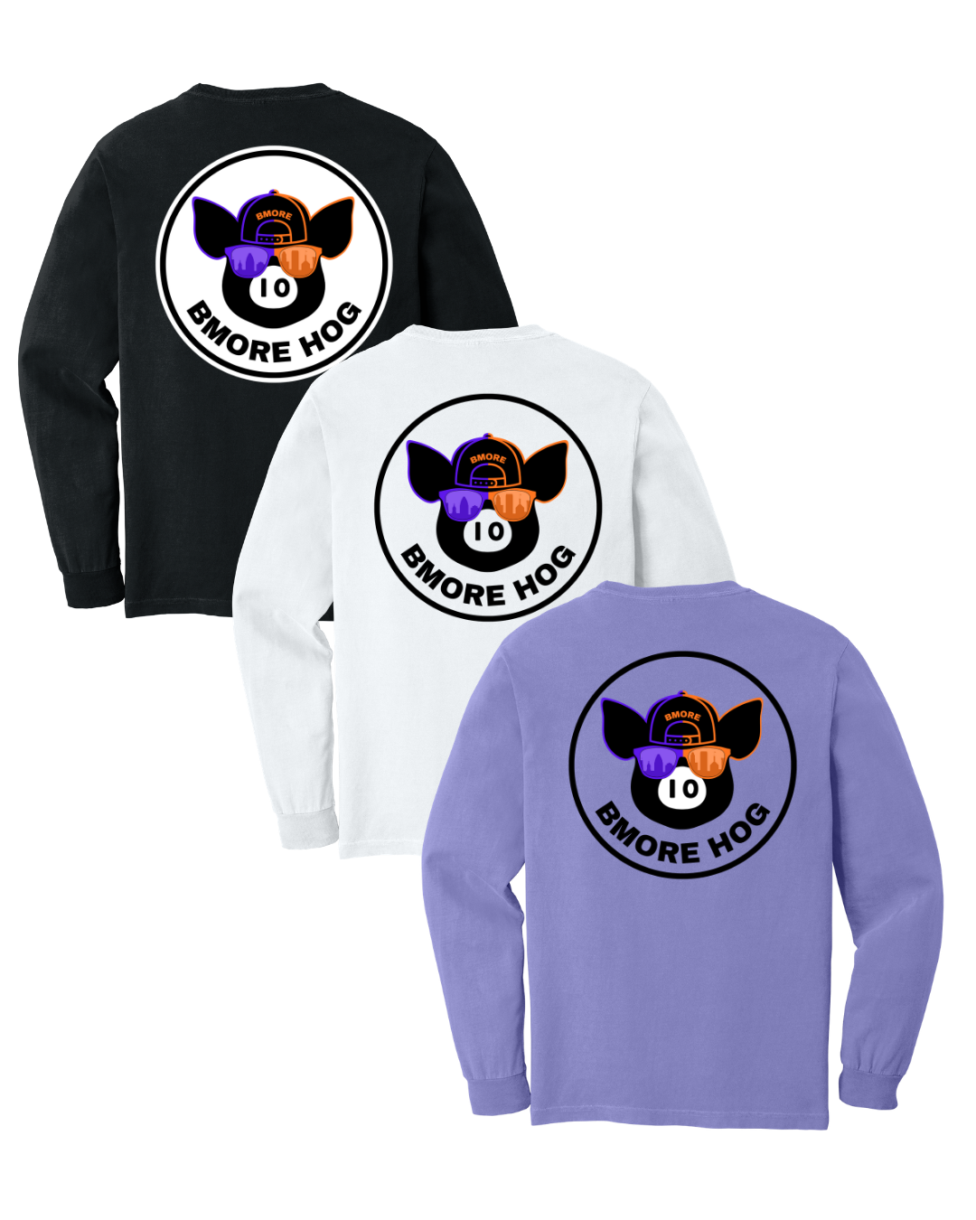 Bmore Hog Heavyweight Long Sleeve Tee