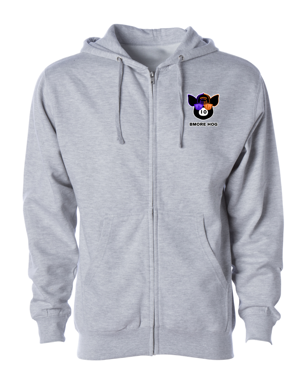 Bmore Hog Midweight Zip Hoodie